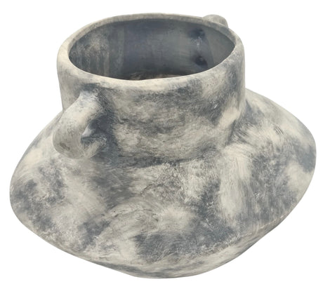 AKDC Ceramic Flower Vase 21cm*16cm*17cm, Tabletop Centerpiece, Distressed Grey - Al Kabayel Discount CentreAKDC Ceramic Flower Vase 21cm*16cm*17cm, Tabletop Centerpiece, Distressed GreyFlower/Plant PotsAKDCAl Kabayel Discount Centre
