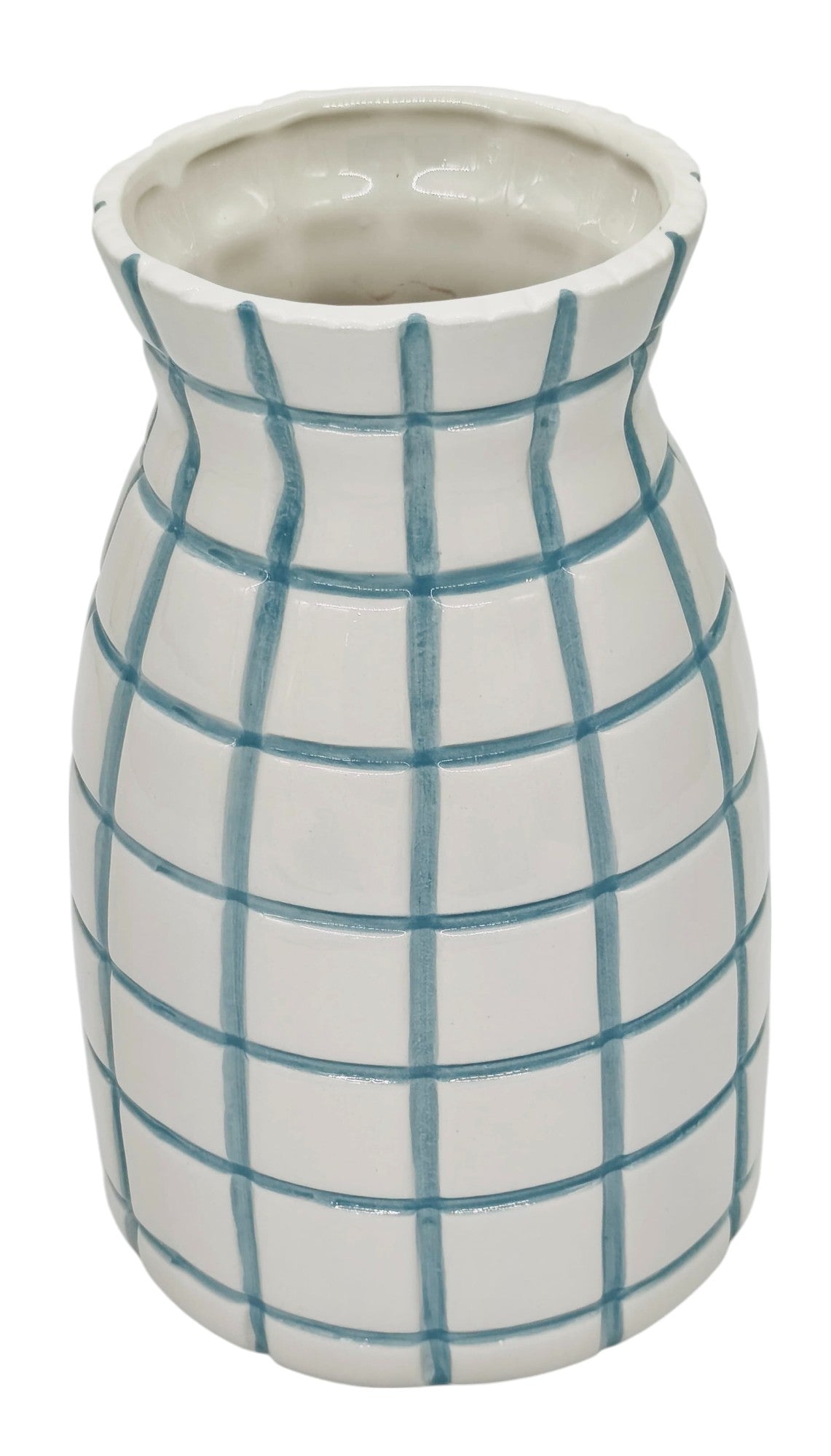 AKDC Ceramic Flower Vase 25cm*12cm, Off White & Teal - Al Kabayel Discount CentreAKDC Ceramic Flower Vase 25cm*12cm, Off White & TealHome Décor AccentsAKDCAl Kabayel Discount Centre