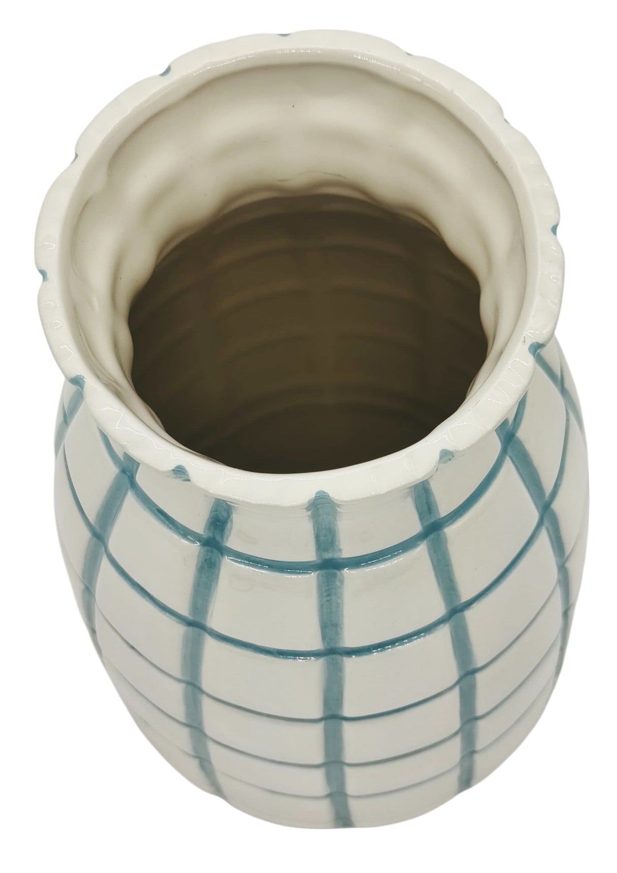 AKDC Ceramic Flower Vase 25cm*12cm, Off White & Teal - Al Kabayel Discount CentreAKDC Ceramic Flower Vase 25cm*12cm, Off White & TealHome Décor AccentsAKDCAl Kabayel Discount Centre