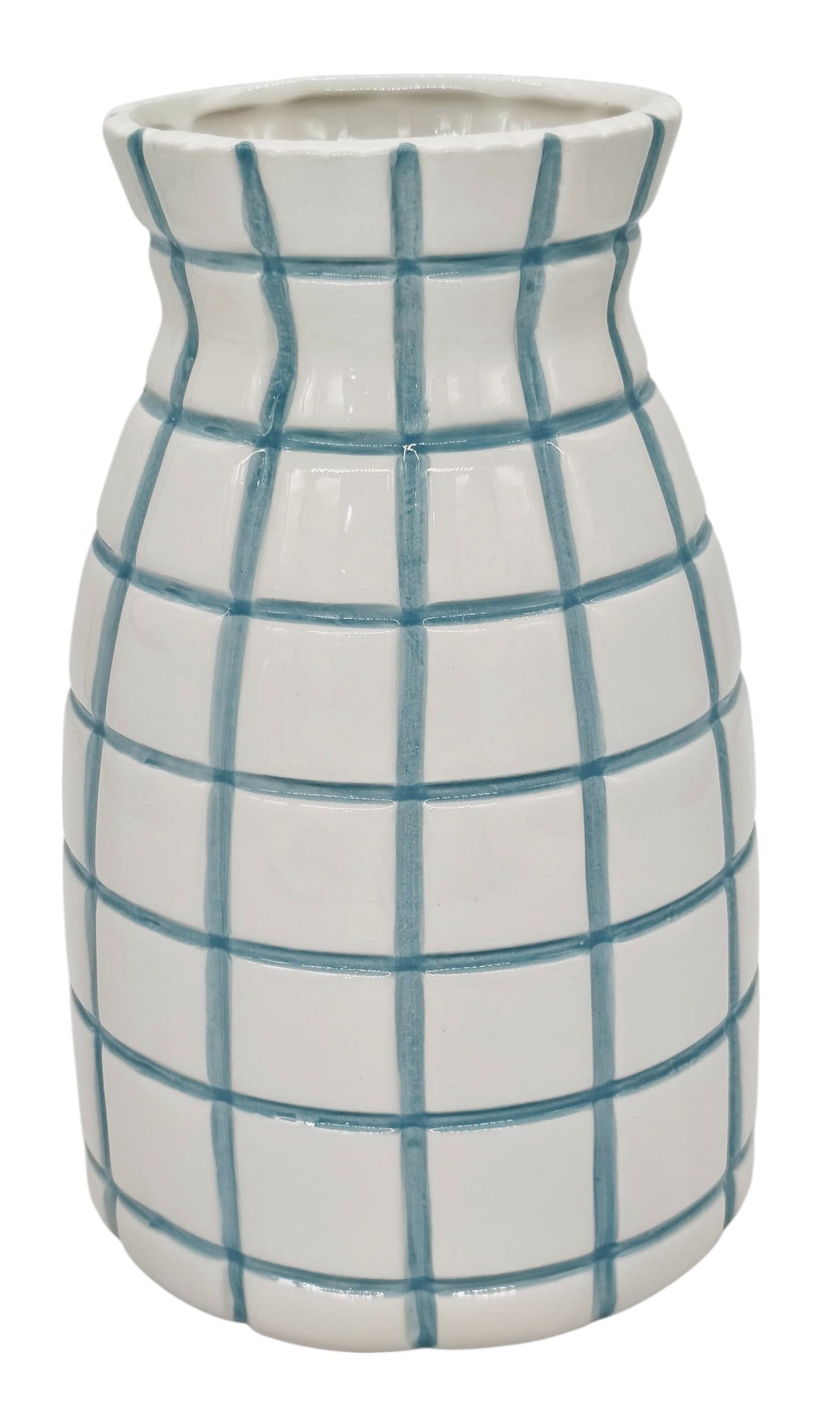 AKDC Ceramic Flower Vase 25cm*12cm, Off White & Teal - Al Kabayel Discount CentreAKDC Ceramic Flower Vase 25cm*12cm, Off White & TealHome Décor AccentsAKDCAl Kabayel Discount Centre