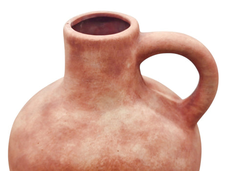 AKDC Ceramic Flower Vase 6cm*16cm*29cm, Single Handle - Amphora - Like Shape, Muted Pink - Al Kabayel Discount CentreAKDC Ceramic Flower Vase 6cm*16cm*29cm, Single Handle - Amphora - Like Shape, Muted PinkFlower/Plant PotsAKDCAl Kabayel Discount Centre