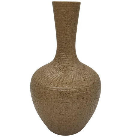 AKDC Ceramic Flower Vase Design and Unique Shapes, Floor Vase for Bedroom, Living Room, Office & Kitchen - 35cmX7cm - Brown - Al Kabayel Discount CentreAKDC Ceramic Flower Vase Design and Unique Shapes, Floor Vase for Bedroom, Living Room, Office & Kitchen - 35cmX7cm - BrownHome Décor AccentsAKDCAl Kabayel Discount Centre