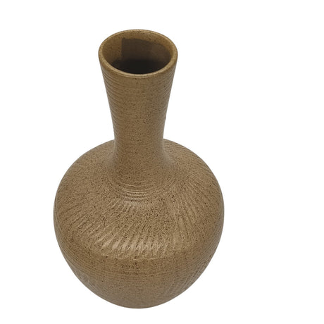 AKDC Ceramic Flower Vase Design and Unique Shapes, Floor Vase for Bedroom, Living Room, Office & Kitchen - 35cmX7cm - Brown - Al Kabayel Discount CentreAKDC Ceramic Flower Vase Design and Unique Shapes, Floor Vase for Bedroom, Living Room, Office & Kitchen - 35cmX7cm - BrownHome Décor AccentsAKDCAl Kabayel Discount Centre