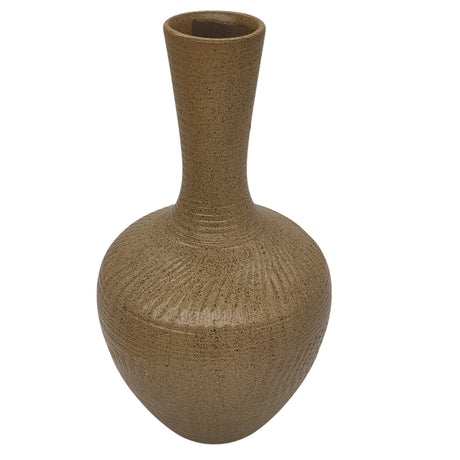 AKDC Ceramic Flower Vase Design and Unique Shapes, Floor Vase for Bedroom, Living Room, Office & Kitchen - 35cmX7cm - Brown - Al Kabayel Discount CentreAKDC Ceramic Flower Vase Design and Unique Shapes, Floor Vase for Bedroom, Living Room, Office & Kitchen - 35cmX7cm - BrownHome Décor AccentsAKDCAl Kabayel Discount Centre