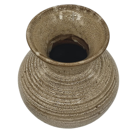 AKDC Ceramic Flower Vase Design and Unique Shapes,Vase for Bedroom, Living Room, Office & Kitchen - 24cmX15cm - Brown - Al Kabayel Discount CentreAKDC Ceramic Flower Vase Design and Unique Shapes,Vase for Bedroom, Living Room, Office & Kitchen - 24cmX15cm - BrownHome Décor AccentsAKDCAl Kabayel Discount Centre