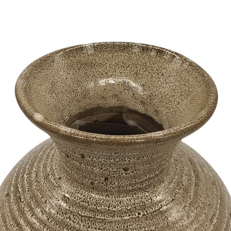 AKDC Ceramic Flower Vase Design and Unique Shapes,Vase for Bedroom, Living Room, Office & Kitchen - 24cmX15cm - Brown - Al Kabayel Discount CentreAKDC Ceramic Flower Vase Design and Unique Shapes,Vase for Bedroom, Living Room, Office & Kitchen - 24cmX15cm - BrownHome Décor AccentsAKDCAl Kabayel Discount Centre