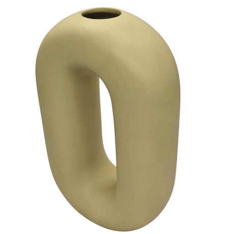 AKDC Ceramic Flower Vase for Entryway Living Room Bedroom Dining Table Centerpiece Office Home Décor - 28cmX16cm - Yellow - Al Kabayel Discount CentreAKDC Ceramic Flower Vase for Entryway Living Room Bedroom Dining Table Centerpiece Office Home Décor - 28cmX16cm - YellowHome Décor AccentsAKDCAl Kabayel Discount Centre