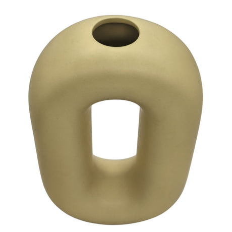AKDC Ceramic Flower Vase for Entryway Living Room Bedroom Dining Table Centerpiece Office Home Décor - 28cmX16cm - Yellow - Al Kabayel Discount CentreAKDC Ceramic Flower Vase for Entryway Living Room Bedroom Dining Table Centerpiece Office Home Décor - 28cmX16cm - YellowHome Décor AccentsAKDCAl Kabayel Discount Centre
