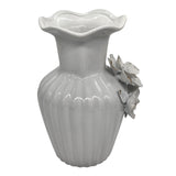 AKDC Ceramic Flower Vase for Home Decor Table Centerpieces, Flower Design Decorative Flowers Vase - 23cmX12cm - White - Al Kabayel Discount CentreAKDC Ceramic Flower Vase for Home Decor Table Centerpieces, Flower Design Decorative Flowers Vase - 23cmX12cm - WhiteHome Décor AccentsAKDCAl Kabayel Discount Centre