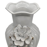 AKDC Ceramic Flower Vase for Home Decor Table Centerpieces, Flower Design Decorative Flowers Vase - 23cmX12cm - White - Al Kabayel Discount CentreAKDC Ceramic Flower Vase for Home Decor Table Centerpieces, Flower Design Decorative Flowers Vase - 23cmX12cm - WhiteHome Décor AccentsAKDCAl Kabayel Discount Centre