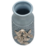 AKDC Ceramic Flower Vase for Home Decor Table Centerpieces, Flower Design Decorative Flowers Vase - 24cmX8cm - Cyan - Al Kabayel Discount CentreAKDC Ceramic Flower Vase for Home Decor Table Centerpieces, Flower Design Decorative Flowers Vase - 24cmX8cm - CyanHome Décor AccentsAKDCAl Kabayel Discount Centre
