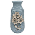 AKDC Ceramic Flower Vase for Home Decor Table Centerpieces, Flower Design Decorative Flowers Vase - 24cmX8cm - Cyan - Al Kabayel Discount CentreAKDC Ceramic Flower Vase for Home Decor Table Centerpieces, Flower Design Decorative Flowers Vase - 24cmX8cm - CyanHome Décor AccentsAKDCAl Kabayel Discount Centre