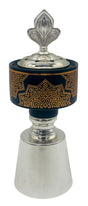 AKDC Ceramic Incense Burner with Metal Base 7.5cm*20cm, Black/Gold/Silver - Al Kabayel Discount CentreAKDC Ceramic Incense Burner with Metal Base 7.5cm*20cm, Black/Gold/SilverHome Décor AccentsAKDCAl Kabayel Discount Centre
