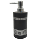 AKDC Ceramic Liquid Soap Dispenser Bathroom & Kitchen Dish Soap Dispenser with Easy - to - Press Pump - 450ML - Black&Silver - Al Kabayel Discount CentreAKDC Ceramic Liquid Soap Dispenser Bathroom & Kitchen Dish Soap Dispenser with Easy - to - Press Pump - 450ML - Black&SilverHolders & DispensersAKDCAl Kabayel Discount Centre