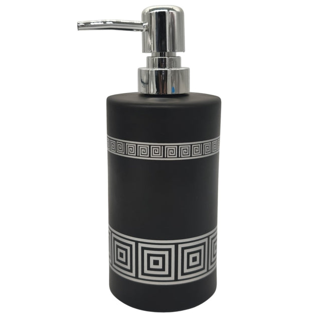 AKDC Ceramic Liquid Soap Dispenser Bathroom & Kitchen Dish Soap Dispenser with Easy - to - Press Pump - 450ML - Black&Silver - Al Kabayel Discount CentreAKDC Ceramic Liquid Soap Dispenser Bathroom & Kitchen Dish Soap Dispenser with Easy - to - Press Pump - 450ML - Black&SilverHolders & DispensersAKDCAl Kabayel Discount Centre