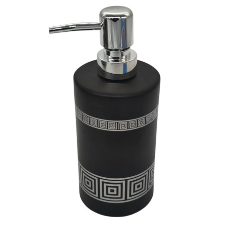 AKDC Ceramic Liquid Soap Dispenser Bathroom & Kitchen Dish Soap Dispenser with Easy - to - Press Pump - 450ML - Black&Silver - Al Kabayel Discount CentreAKDC Ceramic Liquid Soap Dispenser Bathroom & Kitchen Dish Soap Dispenser with Easy - to - Press Pump - 450ML - Black&SilverHolders & DispensersAKDCAl Kabayel Discount Centre