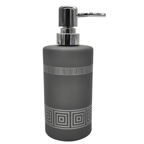 AKDC Ceramic Liquid Soap Dispenser Bathroom & Kitchen Dish Soap Dispenser with Easy - to - Press Pump - 450ML - Gray&Silver - Al Kabayel Discount CentreAKDC Ceramic Liquid Soap Dispenser Bathroom & Kitchen Dish Soap Dispenser with Easy - to - Press Pump - 450ML - Gray&SilverHolders & DispensersAKDCAl Kabayel Discount Centre