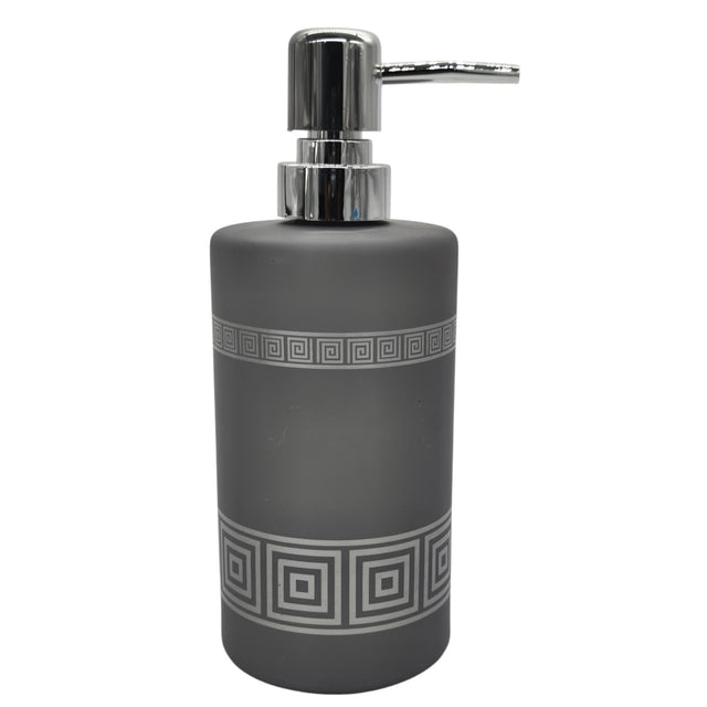 AKDC Ceramic Liquid Soap Dispenser Bathroom & Kitchen Dish Soap Dispenser with Easy - to - Press Pump - 450ML - Gray&Silver - Al Kabayel Discount CentreAKDC Ceramic Liquid Soap Dispenser Bathroom & Kitchen Dish Soap Dispenser with Easy - to - Press Pump - 450ML - Gray&SilverHolders & DispensersAKDCAl Kabayel Discount Centre