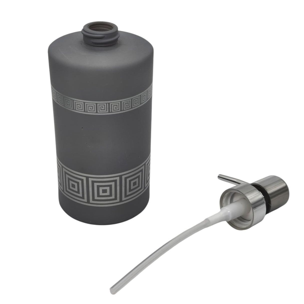 AKDC Ceramic Liquid Soap Dispenser Bathroom & Kitchen Dish Soap Dispenser with Easy - to - Press Pump - 450ML - Gray&Silver - Al Kabayel Discount CentreAKDC Ceramic Liquid Soap Dispenser Bathroom & Kitchen Dish Soap Dispenser with Easy - to - Press Pump - 450ML - Gray&SilverHolders & DispensersAKDCAl Kabayel Discount Centre