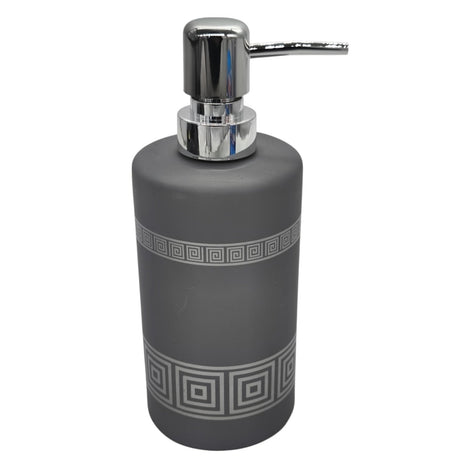 AKDC Ceramic Liquid Soap Dispenser Bathroom & Kitchen Dish Soap Dispenser with Easy - to - Press Pump - 450ML - Gray&Silver - Al Kabayel Discount CentreAKDC Ceramic Liquid Soap Dispenser Bathroom & Kitchen Dish Soap Dispenser with Easy - to - Press Pump - 450ML - Gray&SilverHolders & DispensersAKDCAl Kabayel Discount Centre