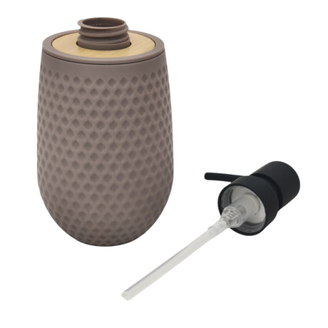 AKDC Ceramic Liquid Soap Dispenser for Bathroom & Kitchen Sink, Dish Soap Dispenser With Easy - to - Press Pump - 350ML - Gray&Black - Al Kabayel Discount CentreAKDC Ceramic Liquid Soap Dispenser for Bathroom & Kitchen Sink, Dish Soap Dispenser With Easy - to - Press Pump - 350ML - Gray&BlackHolders & DispensersAKDCAl Kabayel Discount Centre