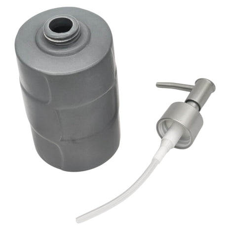 AKDC Ceramic Liquid Soap Dispenser for Bathroom & Kitchen Sink, Dish Soap Dispenser with Easy - to - Press Pump - 400ML - Gray&Silver - Al Kabayel Discount CentreAKDC Ceramic Liquid Soap Dispenser for Bathroom & Kitchen Sink, Dish Soap Dispenser with Easy - to - Press Pump - 400ML - Gray&SilverHome DÃ©cor AccentsAKDCAl Kabayel Discount Centre