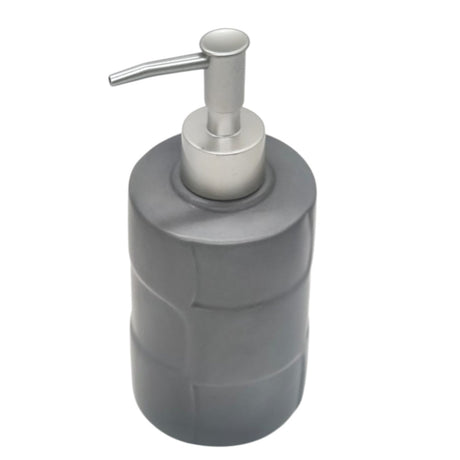 AKDC Ceramic Liquid Soap Dispenser for Bathroom & Kitchen Sink, Dish Soap Dispenser with Easy - to - Press Pump - 400ML - Gray&Silver - Al Kabayel Discount CentreAKDC Ceramic Liquid Soap Dispenser for Bathroom & Kitchen Sink, Dish Soap Dispenser with Easy - to - Press Pump - 400ML - Gray&SilverHome DÃ©cor AccentsAKDCAl Kabayel Discount Centre