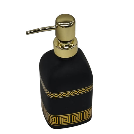 AKDC Ceramic Liquid Soap Dispenser for Bathroom & Kitchen Sink, Dish Soap Dispenser with Easy - to - Press Pump - 450ML - Black&Gold - Al Kabayel Discount CentreAKDC Ceramic Liquid Soap Dispenser for Bathroom & Kitchen Sink, Dish Soap Dispenser with Easy - to - Press Pump - 450ML - Black&GoldHome DÃ©cor AccentsAKDCAl Kabayel Discount Centre