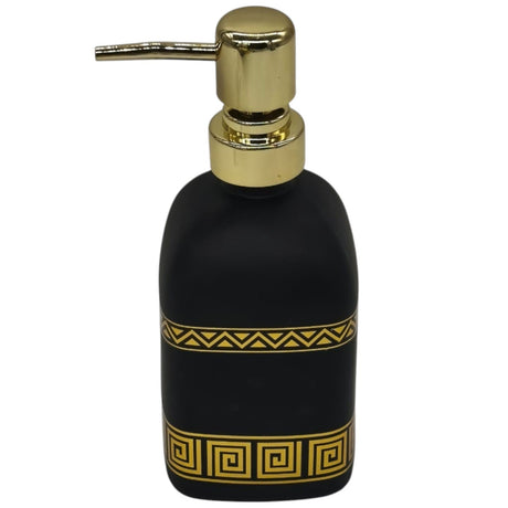 AKDC Ceramic Liquid Soap Dispenser for Bathroom & Kitchen Sink, Dish Soap Dispenser with Easy - to - Press Pump - 450ML - Black&Gold - Al Kabayel Discount CentreAKDC Ceramic Liquid Soap Dispenser for Bathroom & Kitchen Sink, Dish Soap Dispenser with Easy - to - Press Pump - 450ML - Black&GoldHome DÃ©cor AccentsAKDCAl Kabayel Discount Centre