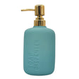 AKDC Ceramic Liquid Soap Dispenser for Bathroom & Kitchen Sink, Dish Soap Dispenser With Easy - to - Press Pump - 450ML - Cyan&Gold - Al Kabayel Discount CentreAKDC Ceramic Liquid Soap Dispenser for Bathroom & Kitchen Sink, Dish Soap Dispenser With Easy - to - Press Pump - 450ML - Cyan&GoldHome DÃ©cor AccentsAKDCAl Kabayel Discount Centre