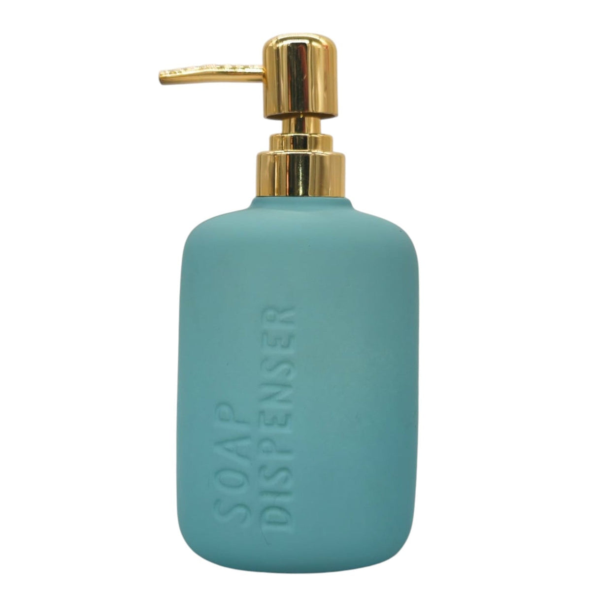 AKDC Ceramic Liquid Soap Dispenser for Bathroom & Kitchen Sink, Dish Soap Dispenser With Easy - to - Press Pump - 450ML - Cyan&Gold - Al Kabayel Discount CentreAKDC Ceramic Liquid Soap Dispenser for Bathroom & Kitchen Sink, Dish Soap Dispenser With Easy - to - Press Pump - 450ML - Cyan&GoldHome DÃ©cor AccentsAKDCAl Kabayel Discount Centre
