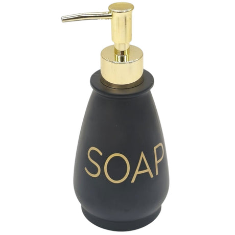 AKDC Ceramic Lotion Hand Soap Dispenser Bathroom, Refillable Liquid Hand Soap Dispenser for Bathroom, Kitchen Dish Soap Dispenser with Easy - to - Press Pump - 400ML - Black&Gold - Al Kabayel Discount CentreAKDC Ceramic Lotion Hand Soap Dispenser Bathroom, Refillable Liquid Hand Soap Dispenser for Bathroom, Kitchen Dish Soap Dispenser with Easy - to - Press Pump - 400ML - Black&GoldHome DÃ©cor AccentsAKDCAl Kabayel Discount Centre