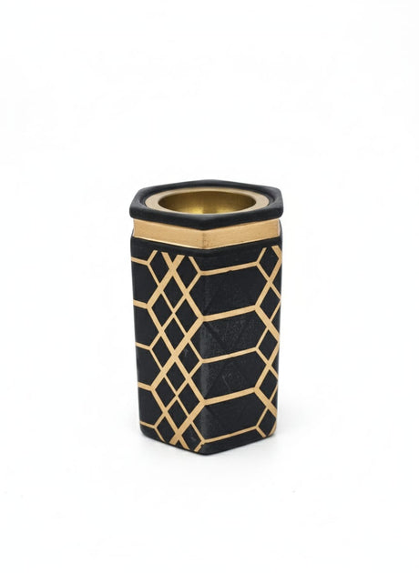 AKDC Ceramic Luxury Incense Burner – Black with Gold Accents – 16 cm Elegant Aroma Decor Piece - Al Kabayel Discount CentreAKDC Ceramic Luxury Incense Burner – Black with Gold Accents – 16 cm Elegant Aroma Decor PieceIncense BurnerAKDCAl Kabayel Discount Centre