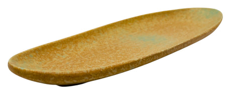 AKDC Ceramic Oval Fruit Plate 38.2cm*13cm*2.5cm, Brown/Turquoise Ripple Design - Al Kabayel Discount CentreAKDC Ceramic Oval Fruit Plate 38.2cm*13cm*2.5cm, Brown/Turquoise Ripple DesignServing TraysAKDCAl Kabayel Discount Centre