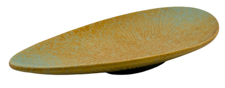 AKDC Ceramic Oval Plate 15.5cm*31cm*3cm, Brown/Turquoise Ripple Design - Al Kabayel Discount CentreAKDC Ceramic Oval Plate 15.5cm*31cm*3cm, Brown/Turquoise Ripple DesignServing TraysAKDCAl Kabayel Discount Centre