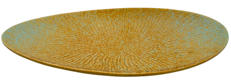 AKDC Ceramic Oval Plate 15.5cm*31cm*3cm, Brown/Turquoise Ripple Design - Al Kabayel Discount CentreAKDC Ceramic Oval Plate 15.5cm*31cm*3cm, Brown/Turquoise Ripple DesignServing TraysAKDCAl Kabayel Discount Centre