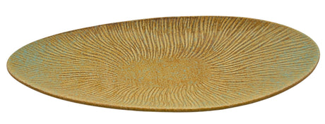 AKDC Ceramic Oval Plate 41cm*20.5cm*4cm, Brown/Turquoise Ripple Design - Al Kabayel Discount CentreAKDC Ceramic Oval Plate 41cm*20.5cm*4cm, Brown/Turquoise Ripple DesignServing TraysAKDCAl Kabayel Discount Centre