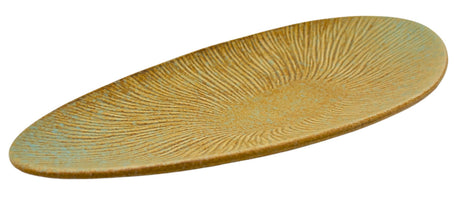 AKDC Ceramic Oval Plate 41cm*20.5cm*4cm, Brown/Turquoise Ripple Design - Al Kabayel Discount CentreAKDC Ceramic Oval Plate 41cm*20.5cm*4cm, Brown/Turquoise Ripple DesignServing TraysAKDCAl Kabayel Discount Centre