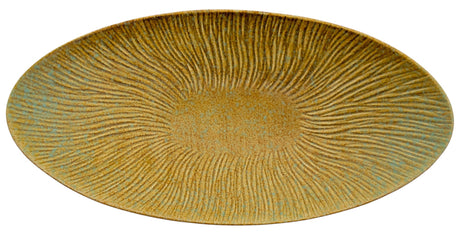AKDC Ceramic Oval Plate 41cm*20.5cm*4cm, Brown/Turquoise Ripple Design - Al Kabayel Discount CentreAKDC Ceramic Oval Plate 41cm*20.5cm*4cm, Brown/Turquoise Ripple DesignServing TraysAKDCAl Kabayel Discount Centre