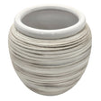 AKDC Ceramic Planter Pot 12.5cm*14cm, White/Brown Ripple Textured - Al Kabayel Discount CentreAKDC Ceramic Planter Pot 12.5cm*14cm, White/Brown Ripple TexturedFlower/Plant PotsAKDCAl Kabayel Discount Centre