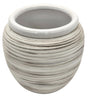 AKDC Ceramic Planter Pot 12.5cm*14cm, White/Brown Ripple Textured - Al Kabayel Discount CentreAKDC Ceramic Planter Pot 12.5cm*14cm, White/Brown Ripple TexturedFlower/Plant PotsAKDCAl Kabayel Discount Centre