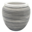 AKDC Ceramic Planter Pot 12.5cm*14cm, White/Grey Ripple Textured - Al Kabayel Discount CentreAKDC Ceramic Planter Pot 12.5cm*14cm, White/Grey Ripple TexturedFlower/Plant PotsAKDCAl Kabayel Discount Centre