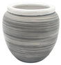 AKDC Ceramic Planter Pot 12.5cm*14cm, White/Grey Ripple Textured - Al Kabayel Discount CentreAKDC Ceramic Planter Pot 12.5cm*14cm, White/Grey Ripple TexturedFlower/Plant PotsAKDCAl Kabayel Discount Centre