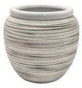 AKDC Ceramic Planter Pot 14.5cm*17cm, White/Brown Ripple Textured - Al Kabayel Discount CentreAKDC Ceramic Planter Pot 14.5cm*17cm, White/Brown Ripple TexturedFlower/Plant PotsAKDCAl Kabayel Discount Centre