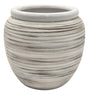 AKDC Ceramic Planter Pot 14.5cm*17cm, White/Brown Ripple Textured - Al Kabayel Discount CentreAKDC Ceramic Planter Pot 14.5cm*17cm, White/Brown Ripple TexturedFlower/Plant PotsAKDCAl Kabayel Discount Centre