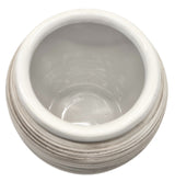 AKDC Ceramic Planter Pot 14.5cm*17cm, White/Brown Ripple Textured - Al Kabayel Discount CentreAKDC Ceramic Planter Pot 14.5cm*17cm, White/Brown Ripple TexturedFlower/Plant PotsAKDCAl Kabayel Discount Centre