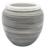 AKDC Ceramic Planter Pot 14.5cm*17cm, White/Grey Ripple Textured - Al Kabayel Discount CentreAKDC Ceramic Planter Pot 14.5cm*17cm, White/Grey Ripple TexturedFlower/Plant PotsAKDCAl Kabayel Discount Centre