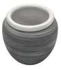 AKDC Ceramic Planter Pot 14.5cm*17cm, White/Grey Ripple Textured - Al Kabayel Discount CentreAKDC Ceramic Planter Pot 14.5cm*17cm, White/Grey Ripple TexturedFlower/Plant PotsAKDCAl Kabayel Discount Centre