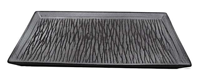AKDC Ceramic Rectangular Dinner Plate 32.5×21.5 cm – Elegant Gray with Black Detailing - Al Kabayel Discount CentreAKDC Ceramic Rectangular Dinner Plate 32.5×21.5 cm – Elegant Gray with Black DetailingPlatesAKDCAl Kabayel Discount Centre