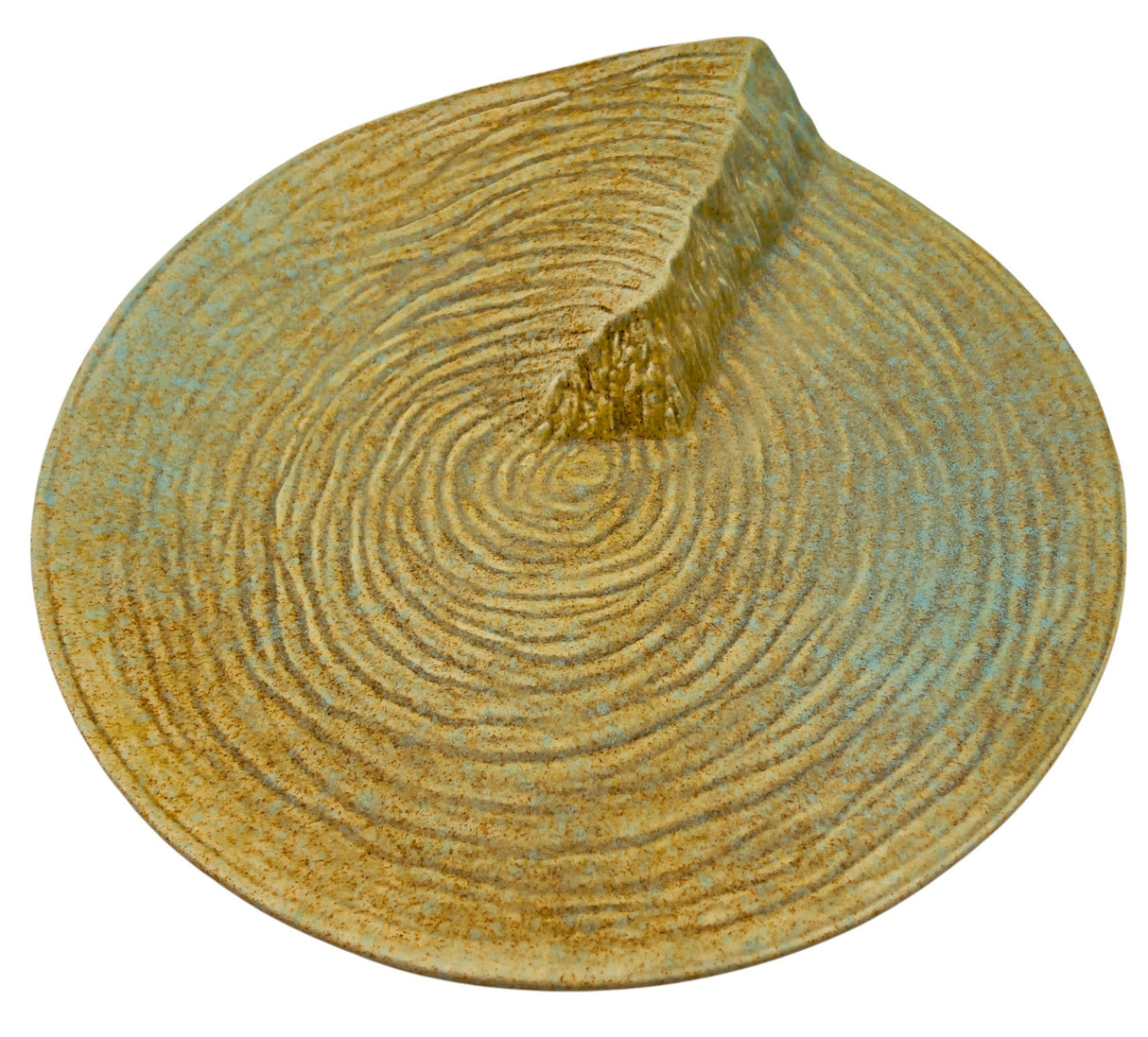 AKDC Ceramic Round Fruit Plate 28.5cm*4cm, Brown/Turquoise Ripple Design - Al Kabayel Discount CentreAKDC Ceramic Round Fruit Plate 28.5cm*4cm, Brown/Turquoise Ripple DesignServing TraysAKDCAl Kabayel Discount Centre